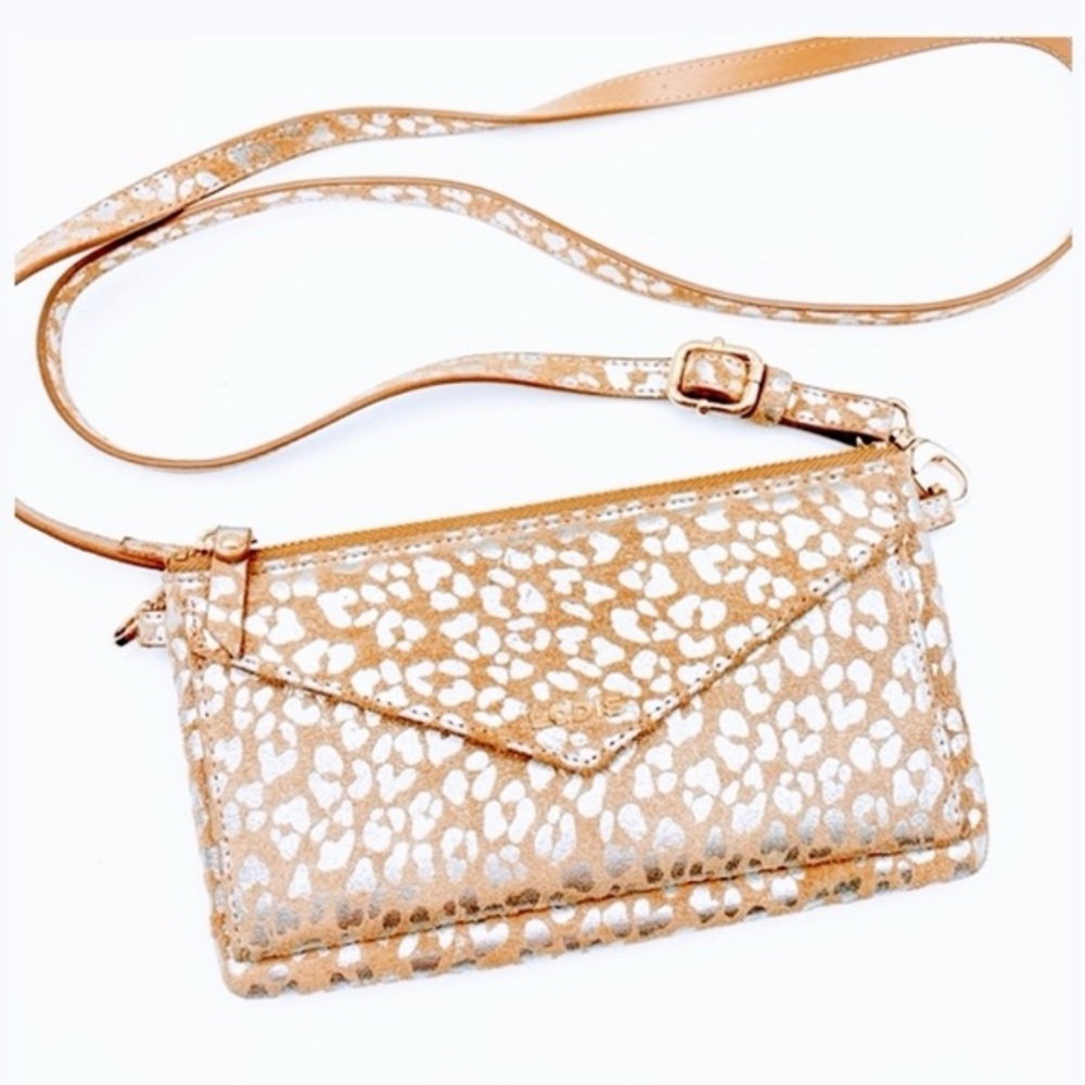 LODIS Leather Convertible Crossbody Bag Wrislet Large Wallet Organizer